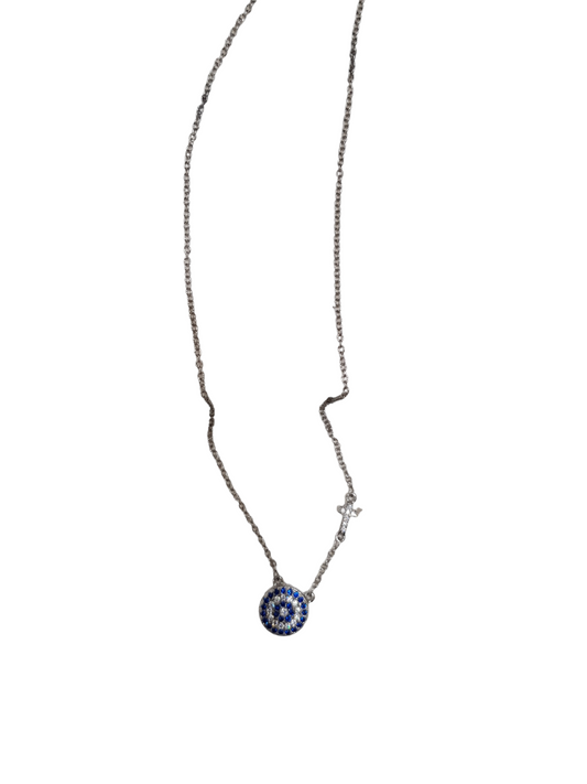 Evil Eye Necklace With Cross