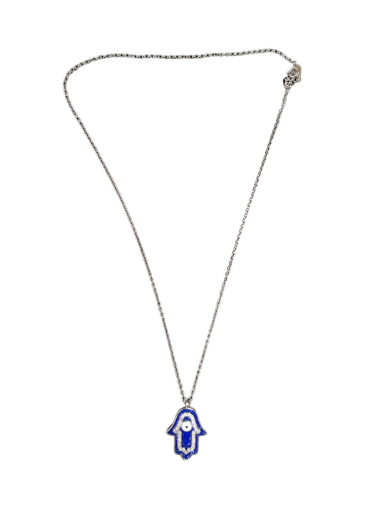 Silver Large Hamsa With Evil Eye